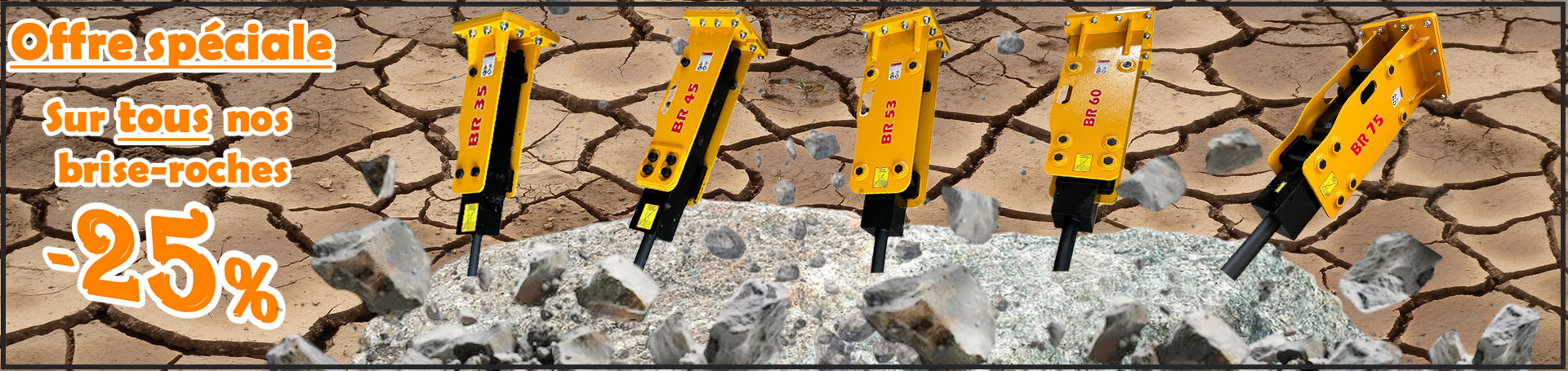 Slide promo SCD équipements brise roche hydraulique BRH
