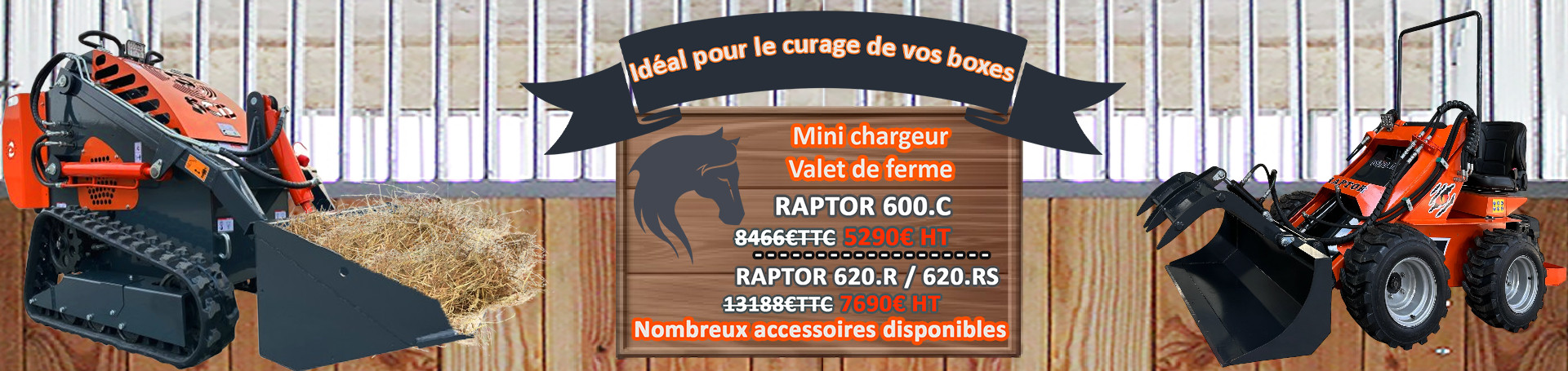 Slide SCD équipements mini chargeur valet de ferme RAPTOR
