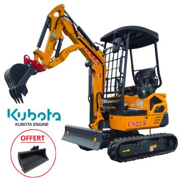 Mini pelle TERRA CS22.K SCD équipements