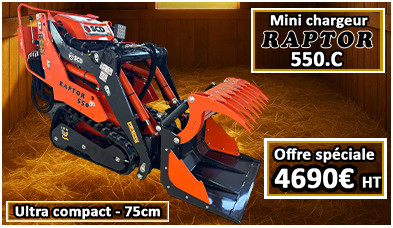 Slide SCD équipements mini chargeur valet de ferme RAPTOR 550.C mobile