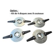 Kit 4 disques à couteaux pour taille haies AgriDisk W1400-4