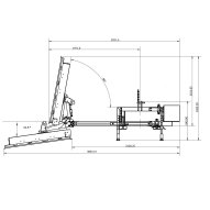 Dimensions châssis d'élagage AgriDisk 200H avec lamier d'élagage W1400-4 à disques SCD équipements