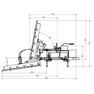 Plan châssis d'élagage AgriDisk 200H avec lamier d'élagage W1700-5 à disques SCD équipements
