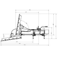 Dimensions châssis d'élagage AgriDisk 200H avec lamier d'élagage W1700-5 à disques SCD équipements