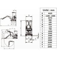 Plan mini pelle TERRA CS18.T2